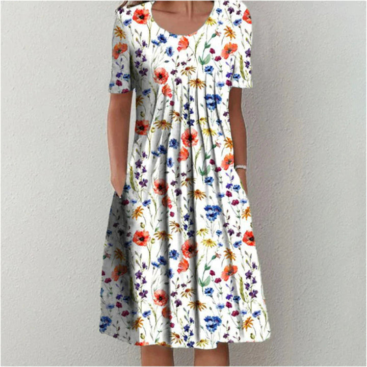 Hailey | Elegante casual bloemenjurk met zakken