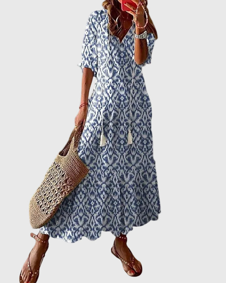 Amalia | Vintage boho zomer maxi-jurk