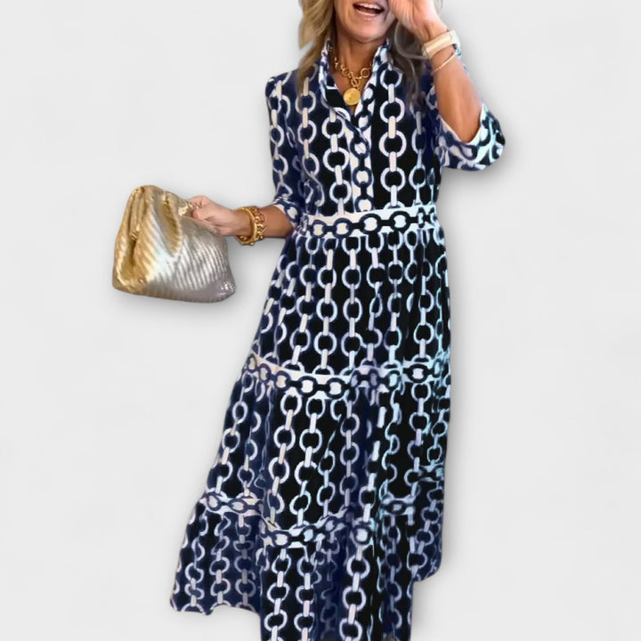 JULIANA | MIDI-JURK MET KETTINGPRINT