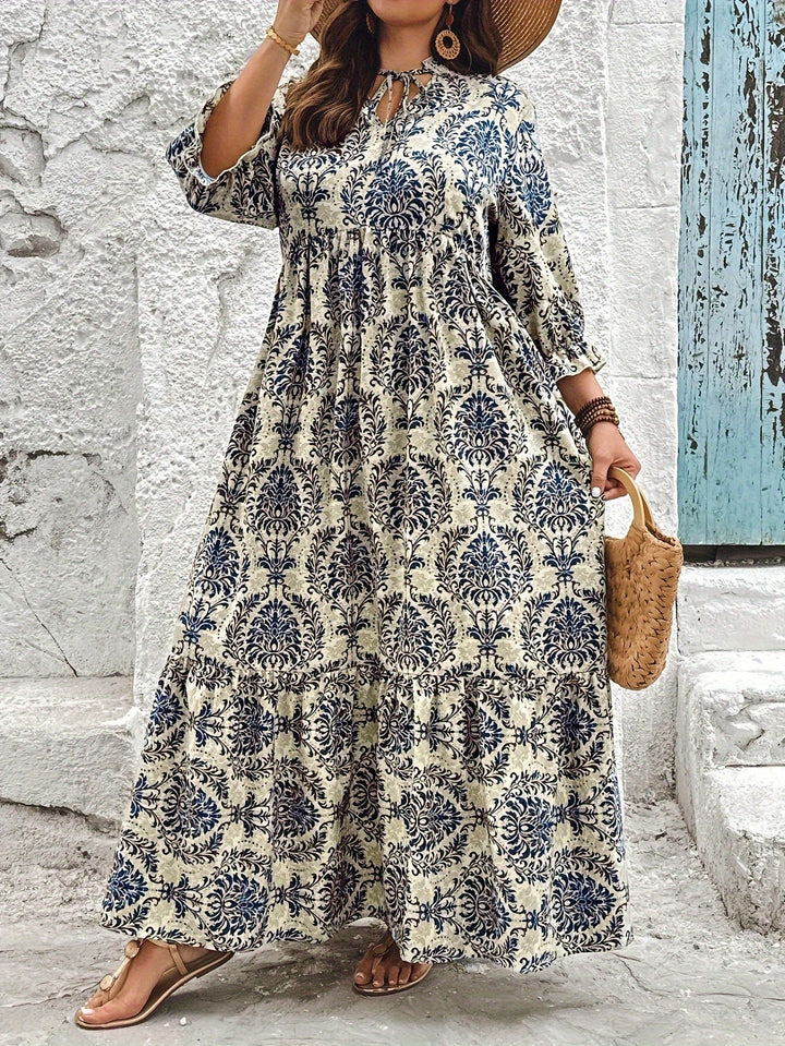 Molly - Jurk met Mozaïekprint Bohemien