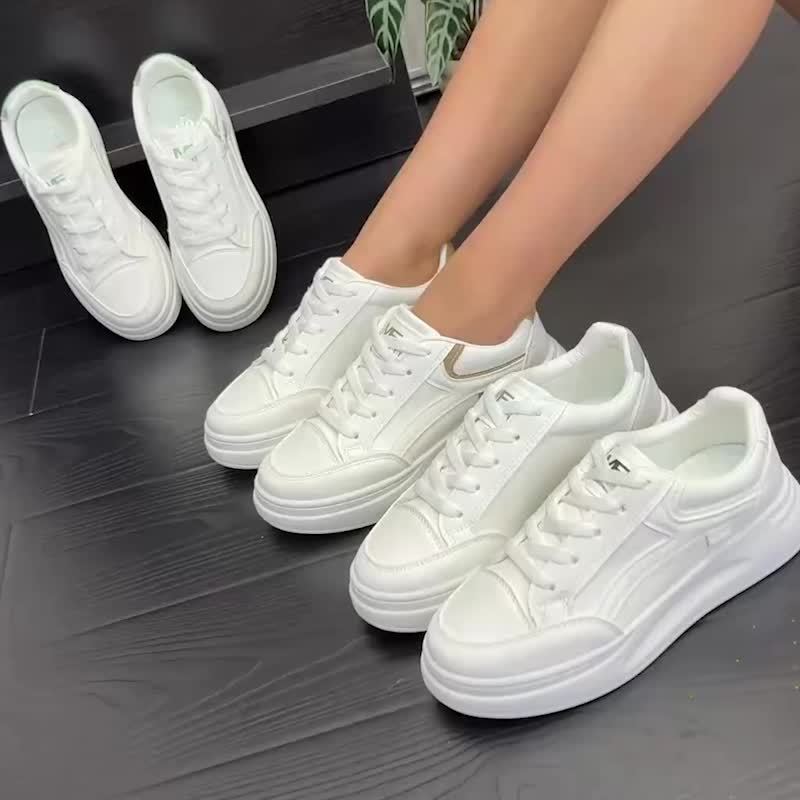 Witte Chique Sneakers met Licht Comfort