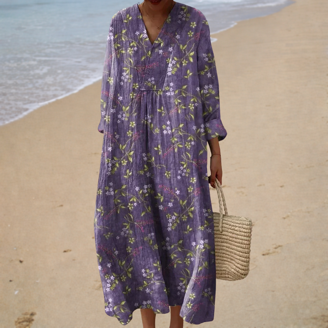Flatterende zomerjurk met print