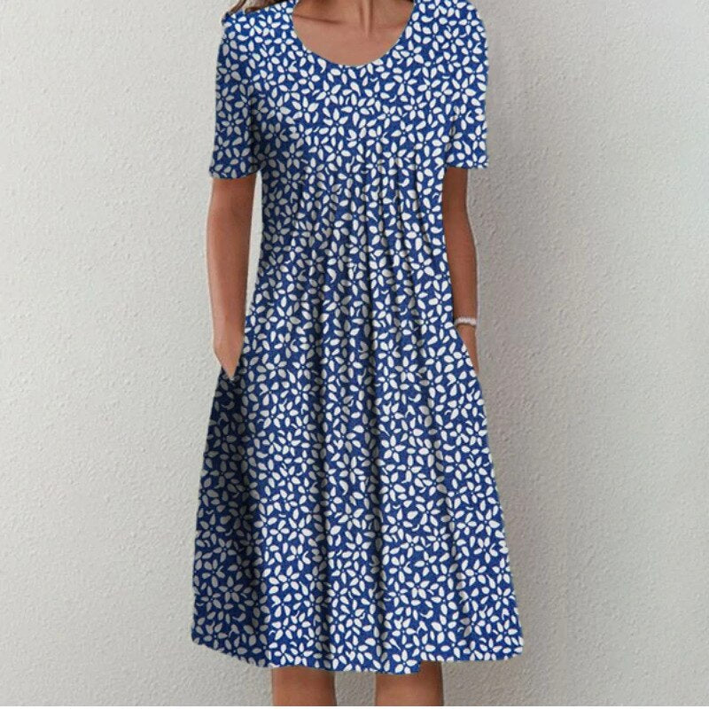 Hailey | Elegante casual bloemenjurk met zakken