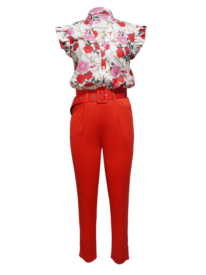 Florabel - Set Elegant met Mouwen Volantes