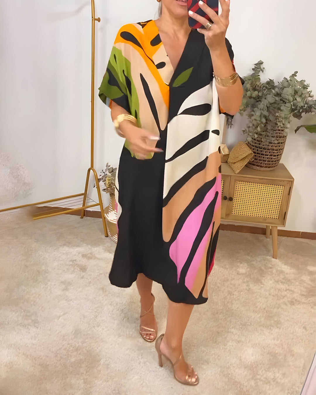 Rianna - Jurk met Print Abstrait