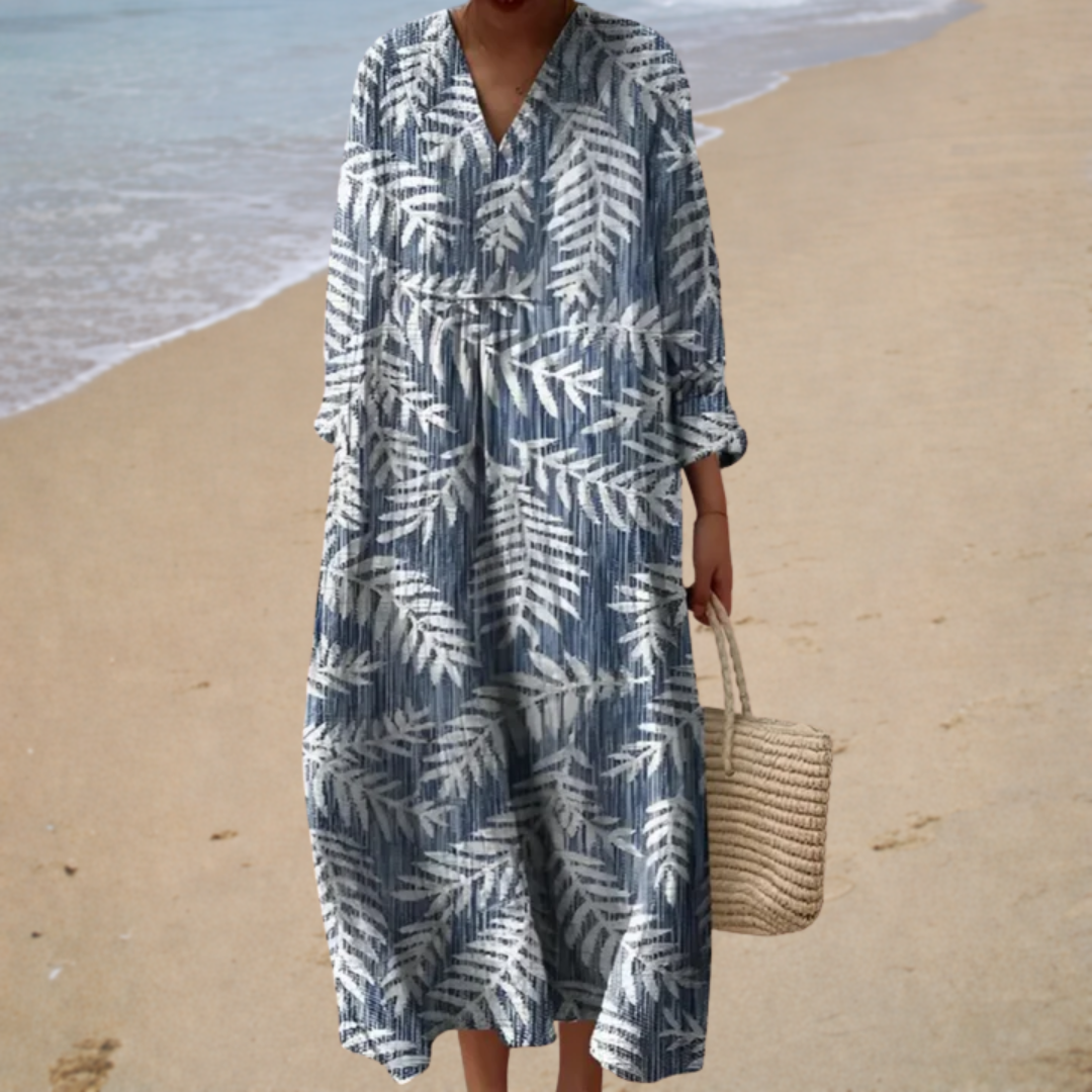 Flatterende zomerjurk met print