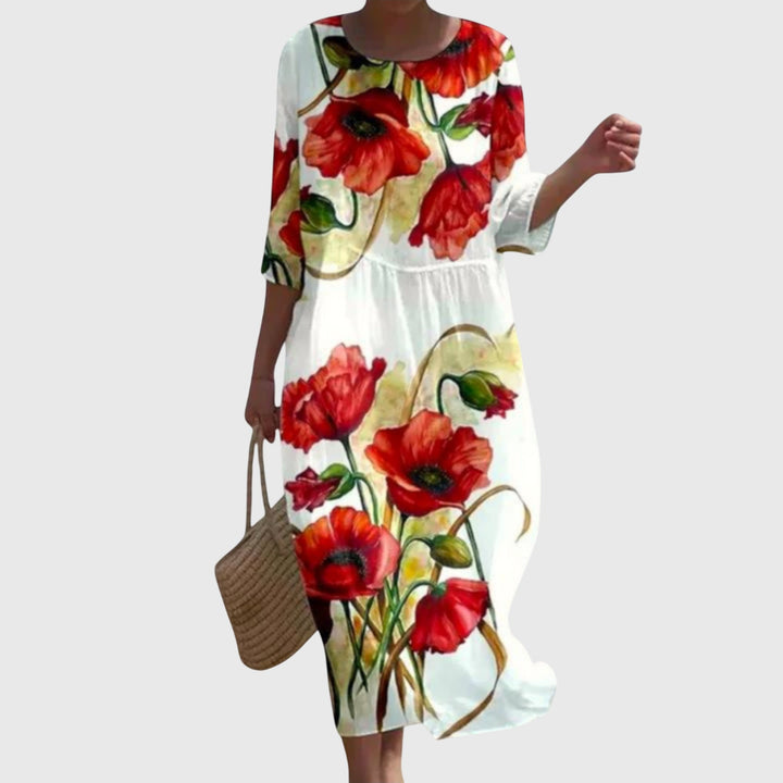 Hayley™ | Elegante Bloemen Maxi-jurk