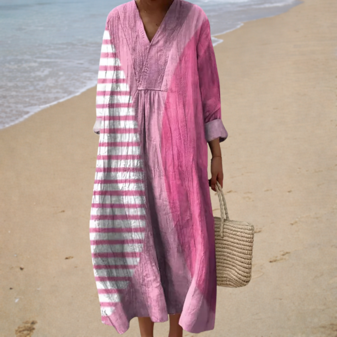 Flatterende zomerjurk met print