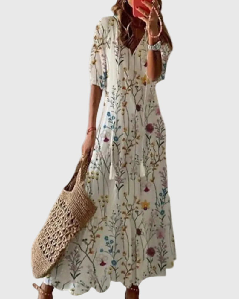 Amalia | Vintage boho zomer maxi-jurk