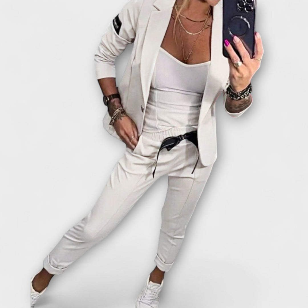 Greta | Elegante Set van Top, Jas en Broek