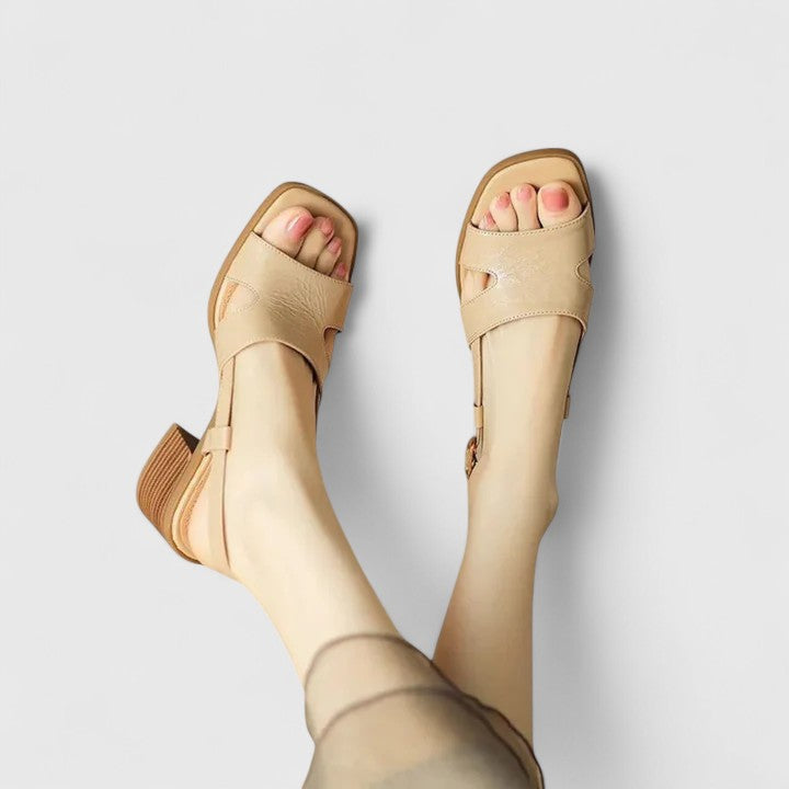 Georgie - Sandalen lichte met hak blok