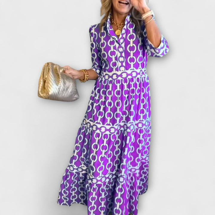 JULIANA | MIDI-JURK MET KETTINGPRINT