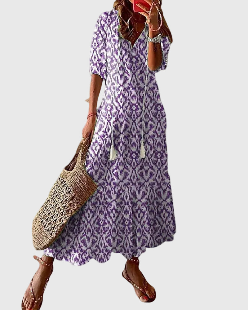 Amalia | Vintage boho zomer maxi-jurk
