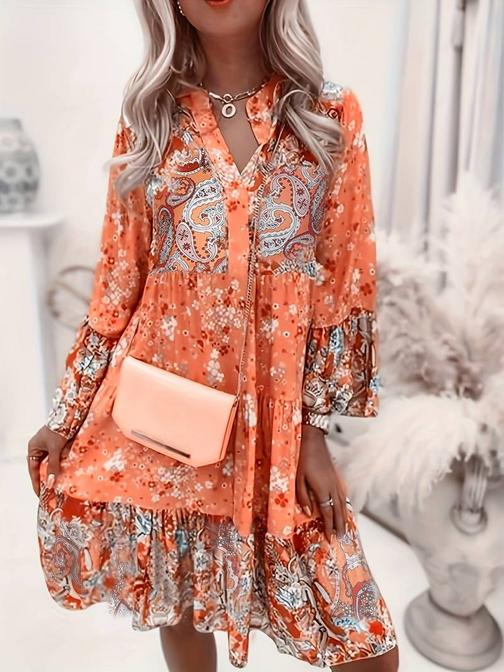 Eira - Jurk Boho Met print