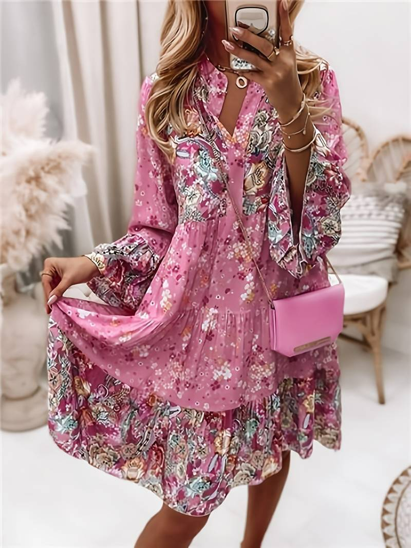 Eira - Jurk Boho Met print