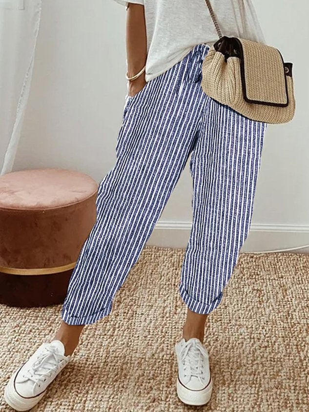 Broek Vloeiend Comfort Elegant