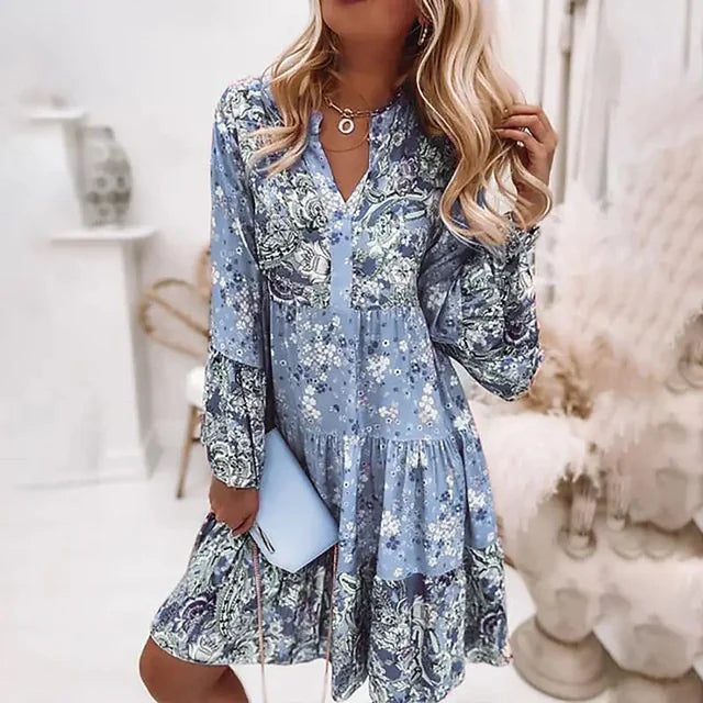 Eira - Jurk Boho Met print