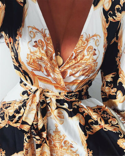 Faye - Jurk Met print Boho