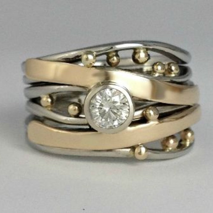 Royal - Vintage Ring van Goud Ingezet met Zirconia