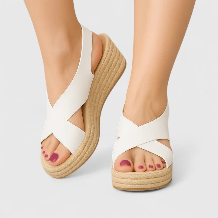 Bellany - Sandalen compensées croisées