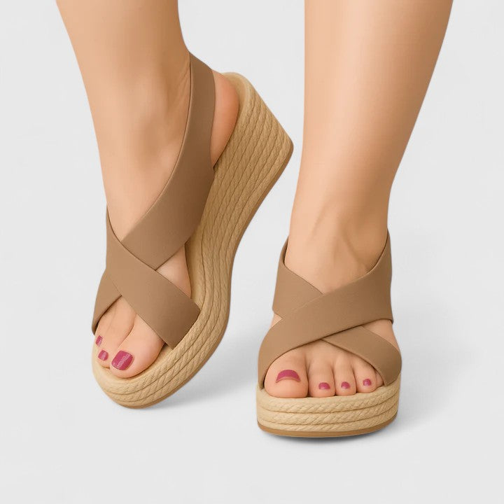 Bellany - Sandalen compensées croisées