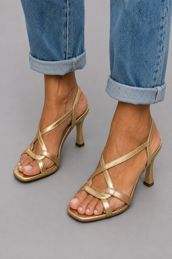 Elisabetta | Zomerse Gouden Sandalen met Charme