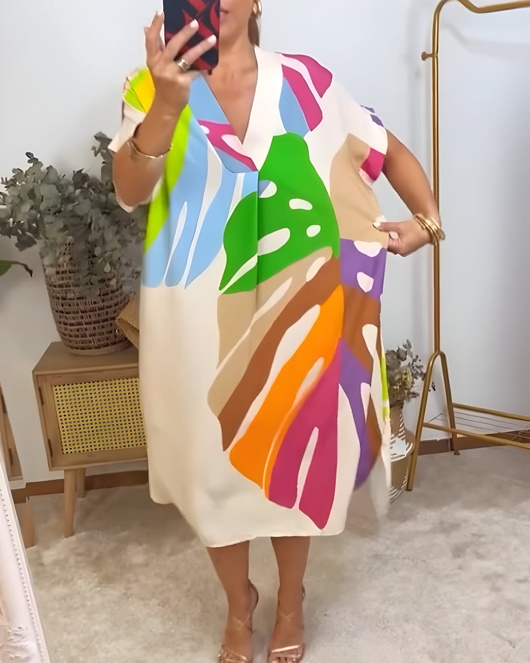 Rianna - Jurk met Print Abstrait