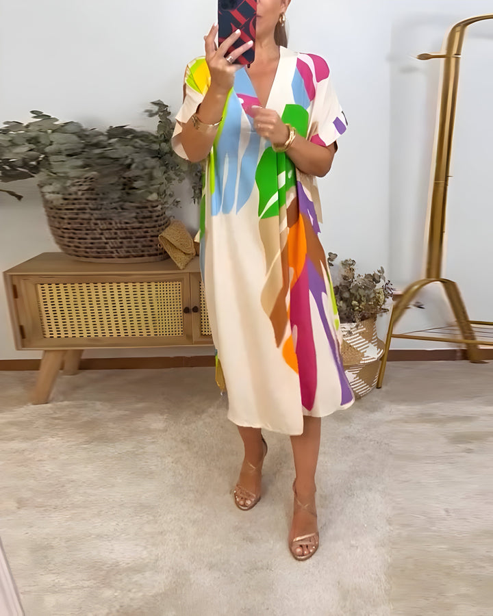 Rianna - Jurk met Print Abstrait