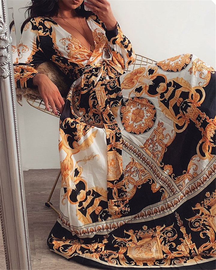 Faye - Jurk Met print Boho