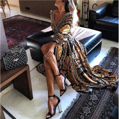 Faye - Jurk Met print Boho