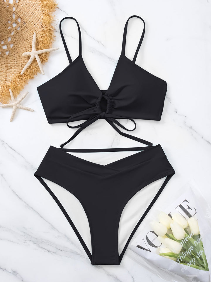 Miranda | Tweedelig Bikini Set met Knoop aan de Voorkant