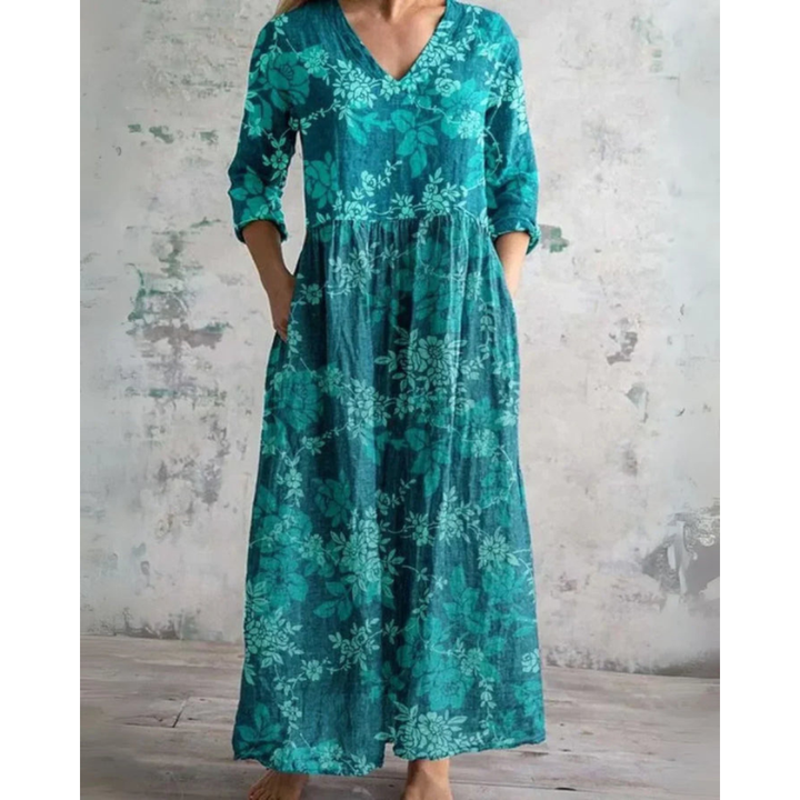 ELEANOR | VINTAGE BLOEMEN MAXI-JURK