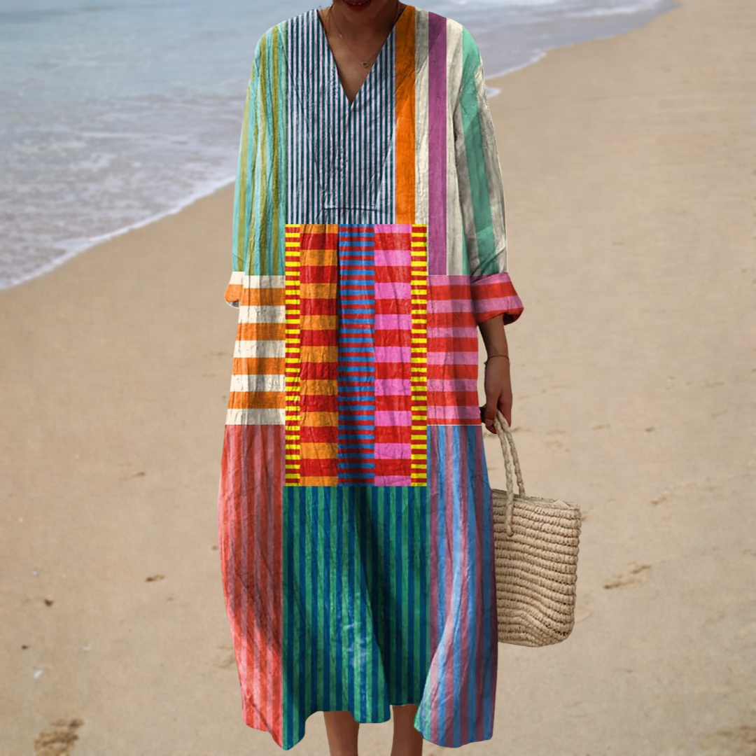 Flatterende zomerjurk met print