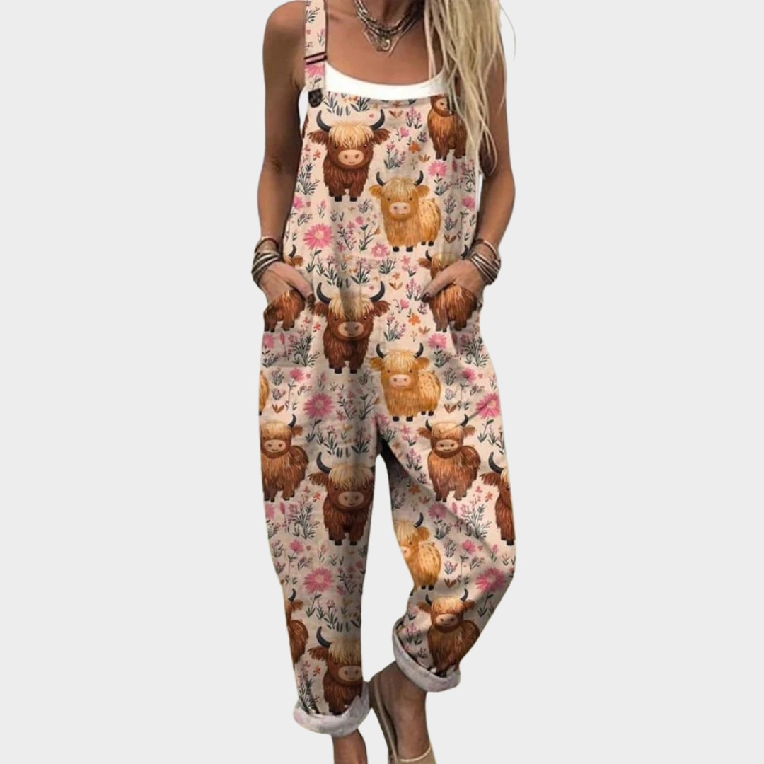 Comfortabele tuinbroek met print