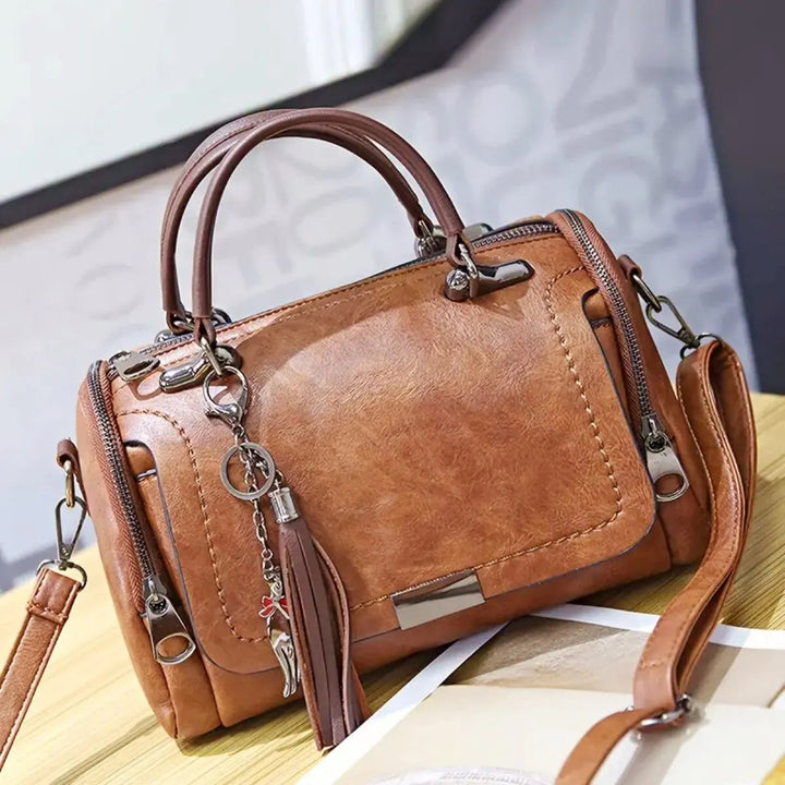 Julie™ | Getextureerde leren tas