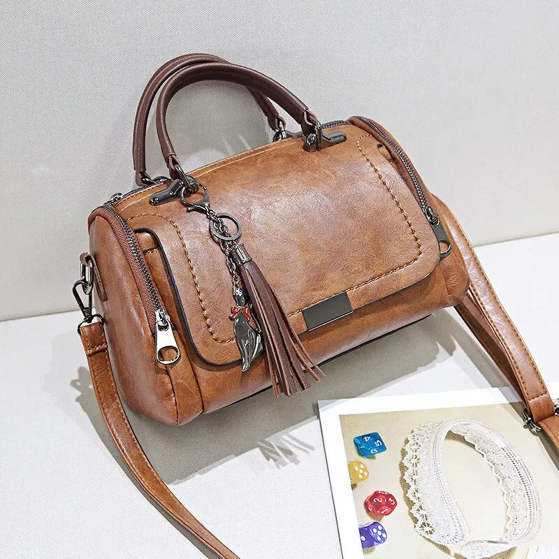 Julie™ | Getextureerde leren tas