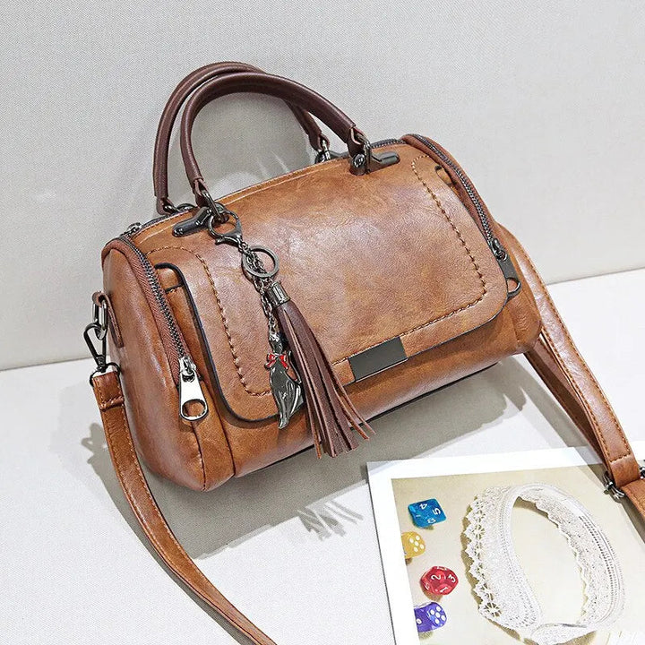 Julie™ | Getextureerde leren tas