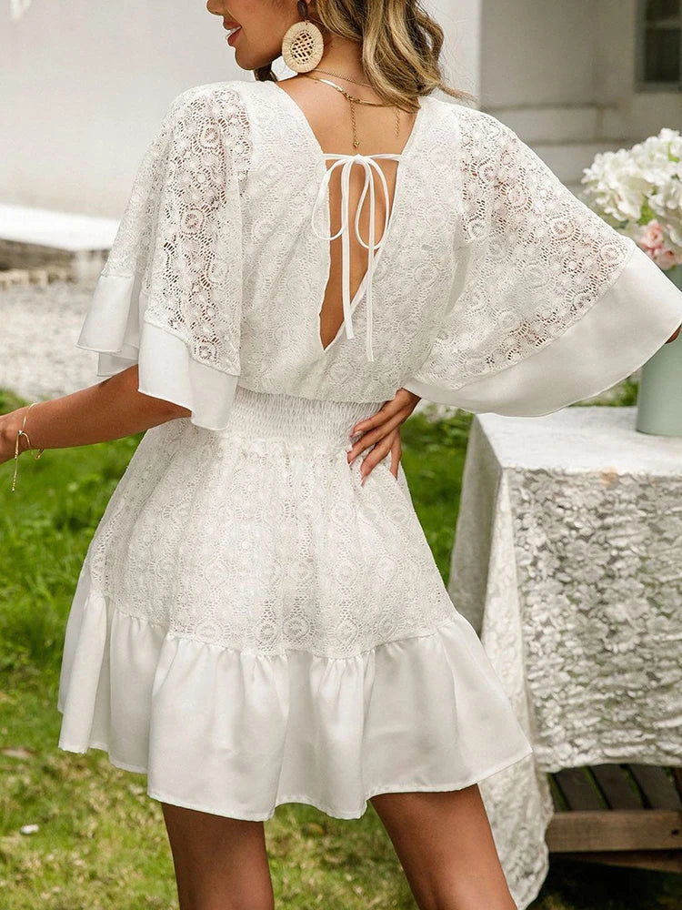 Carole - Jurk en Dentelle Bohémienne