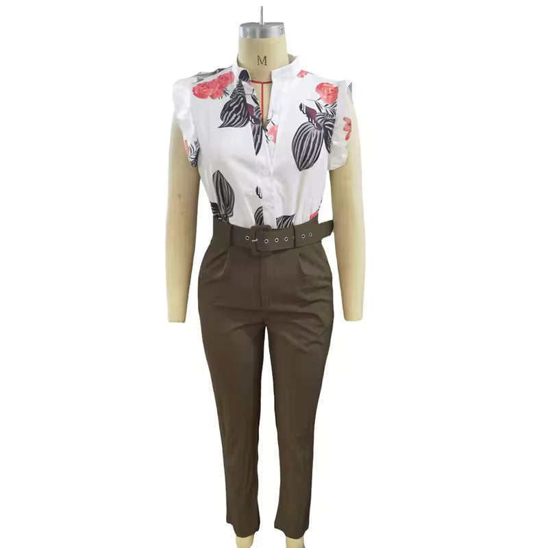 Florabel - Set Elegant met Mouwen Volantes