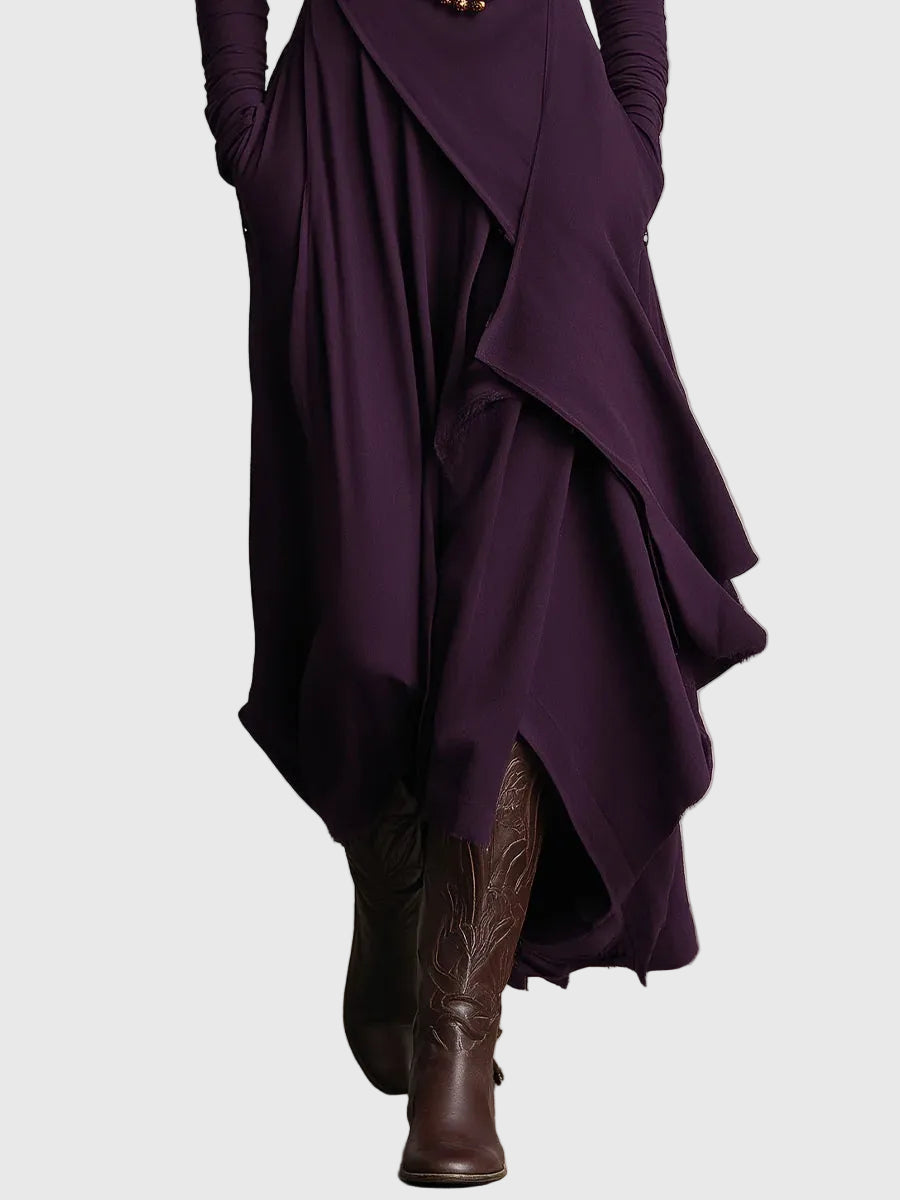 Violet | Geplooide Maxi-jurk