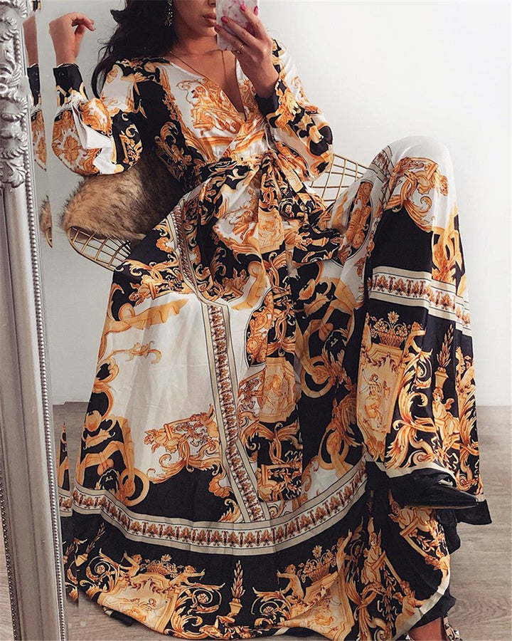 Faye - Jurk Met print Boho