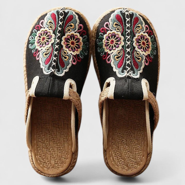 Clarize - Sandalen Platte Brodées