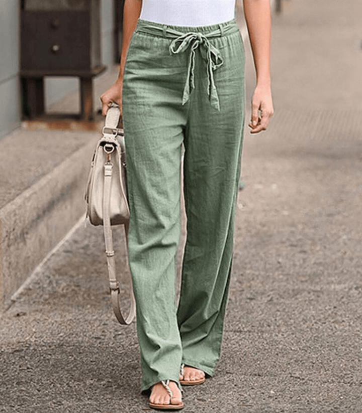 Joleen - Relaxte Damesbroek met Koord en Elastische Taille