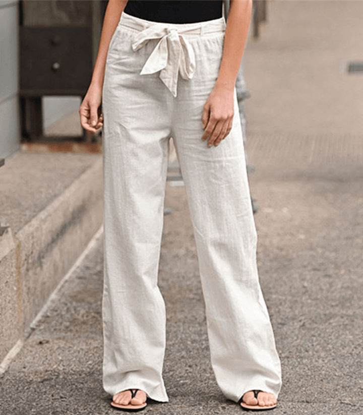 Joleen - Relaxte Damesbroek met Koord en Elastische Taille