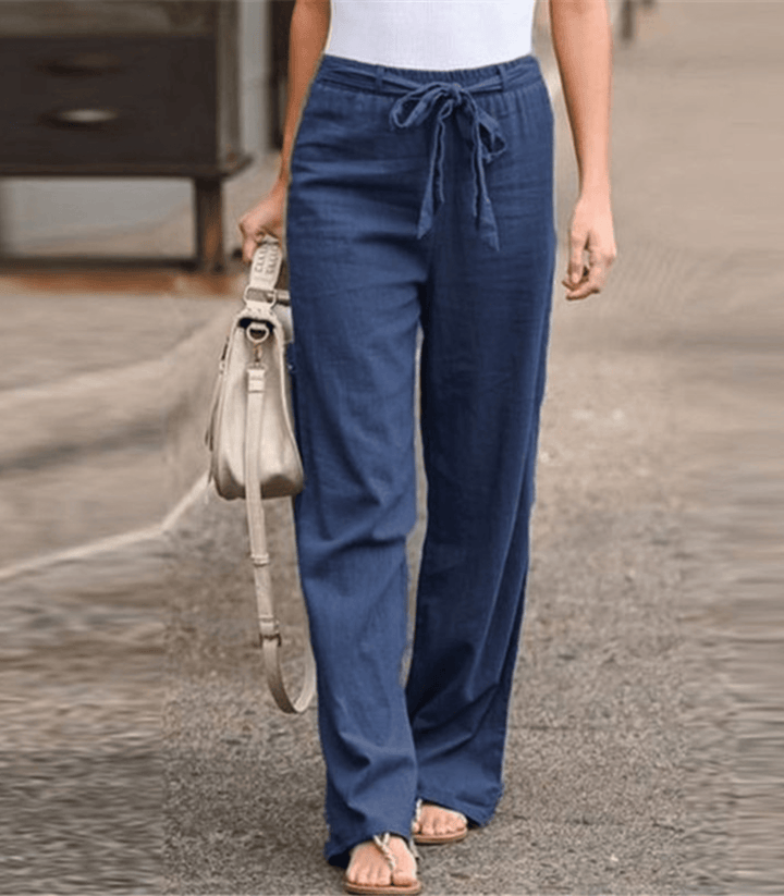 Joleen - Relaxte Damesbroek met Koord en Elastische Taille