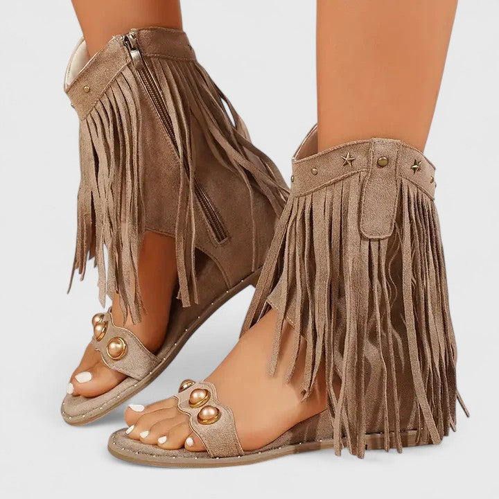 Eira - Sandalen met Franjes Chic