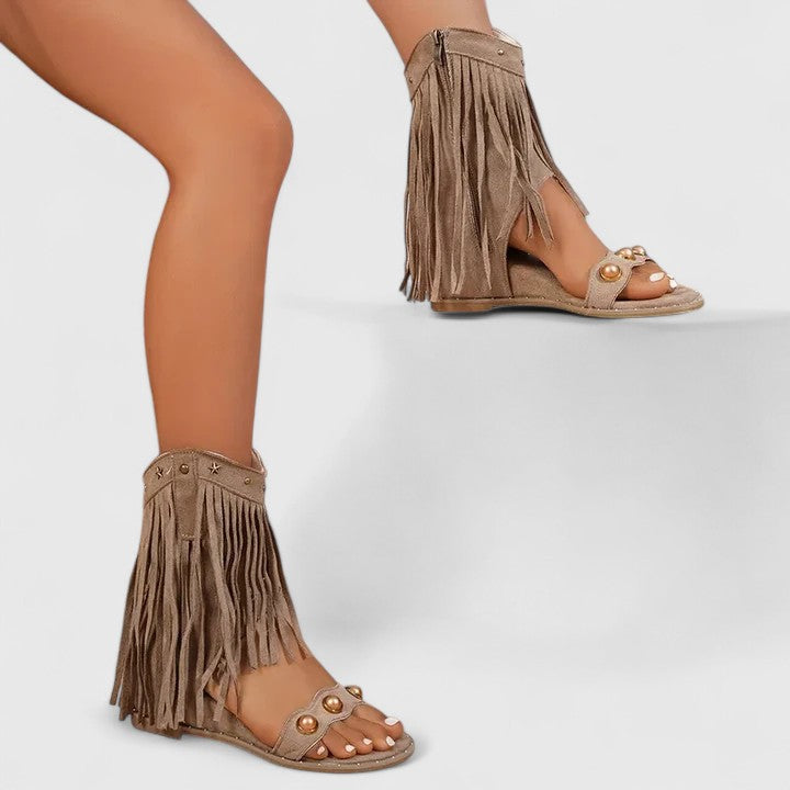 Eira - Sandalen met Franjes Chic