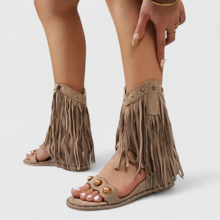 Eira - Sandalen met Franjes Chic