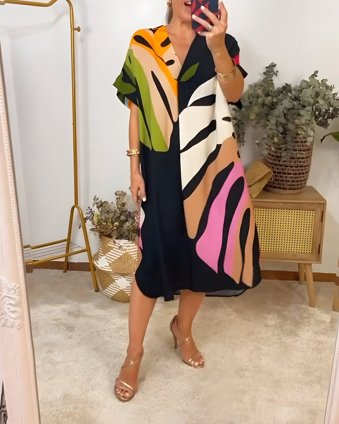 Rianna - Jurk met Print Abstrait