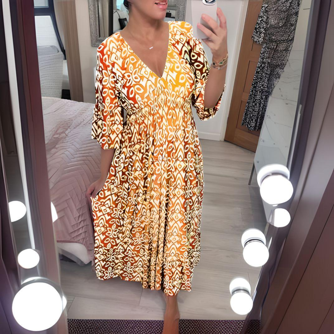 Lillia - Jurk Met print Boho